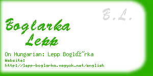 boglarka lepp business card